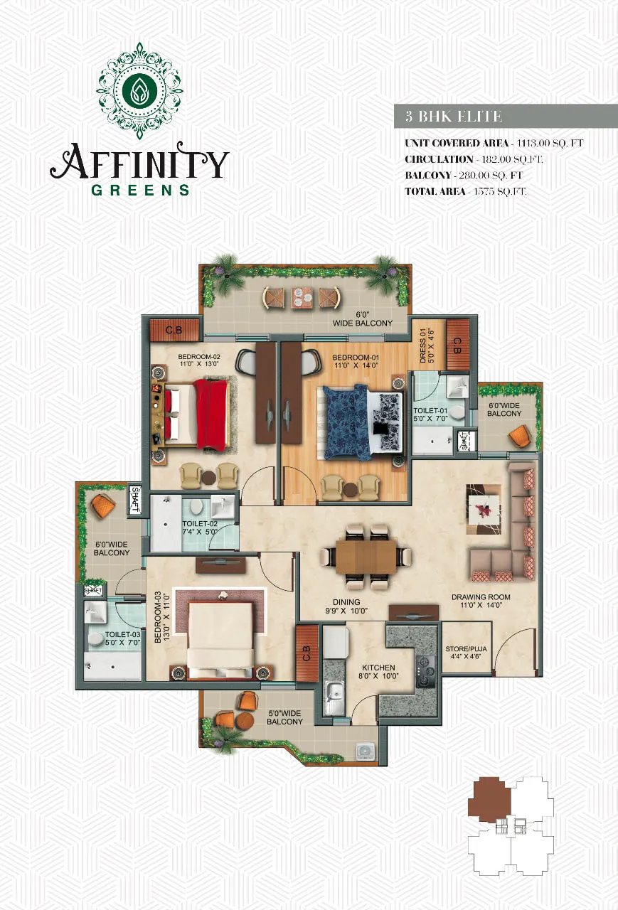 Affinity Greens floor plan 3