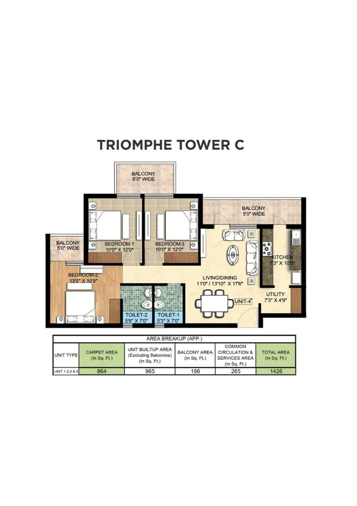 La Prisma floor plan 6
