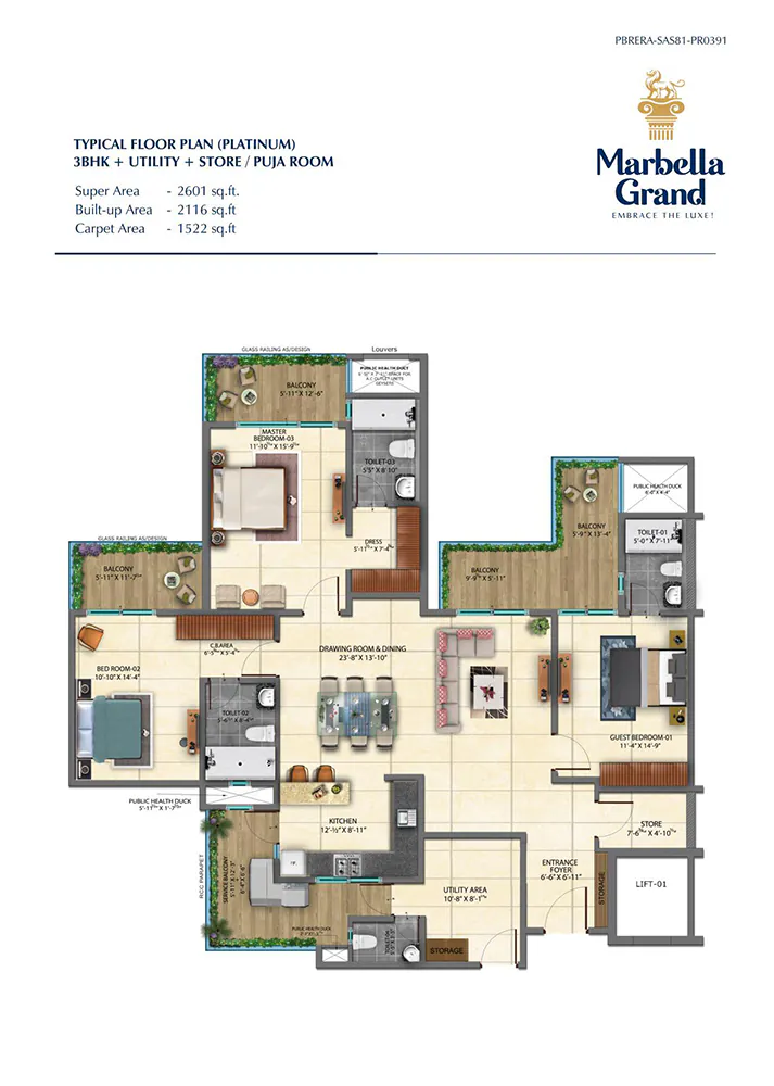 Marbella Grand floor plan 2