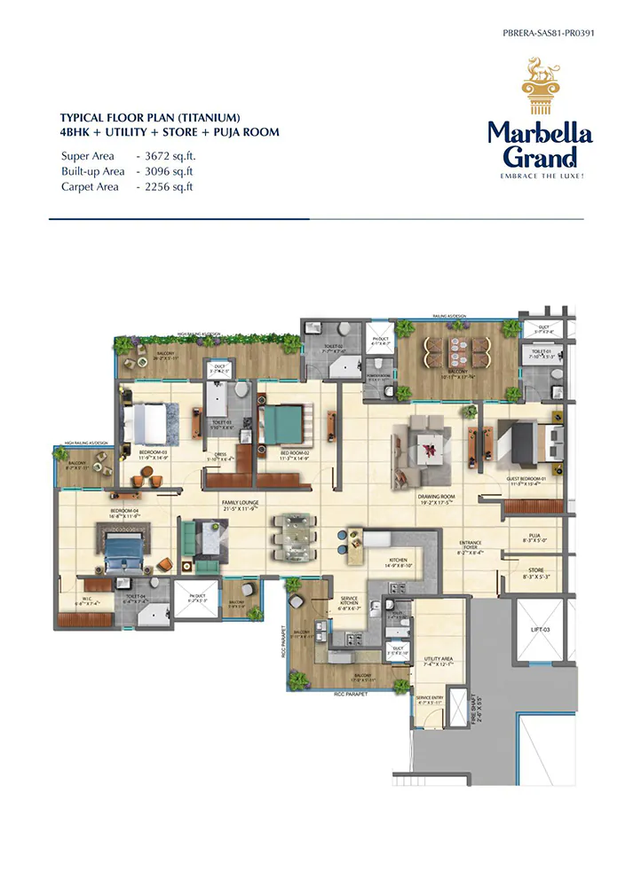 Marbella Grand floor plan 4