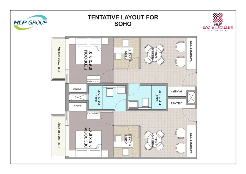 HLP Social Square floor plan 4