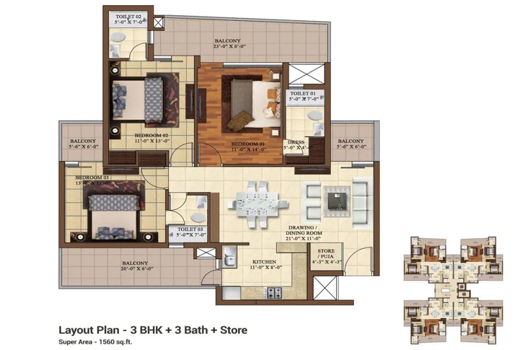 The Hermitage Park floor plan 3