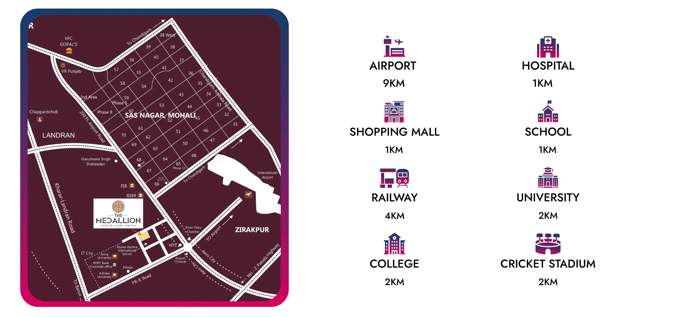 The Medallion Aurum location map