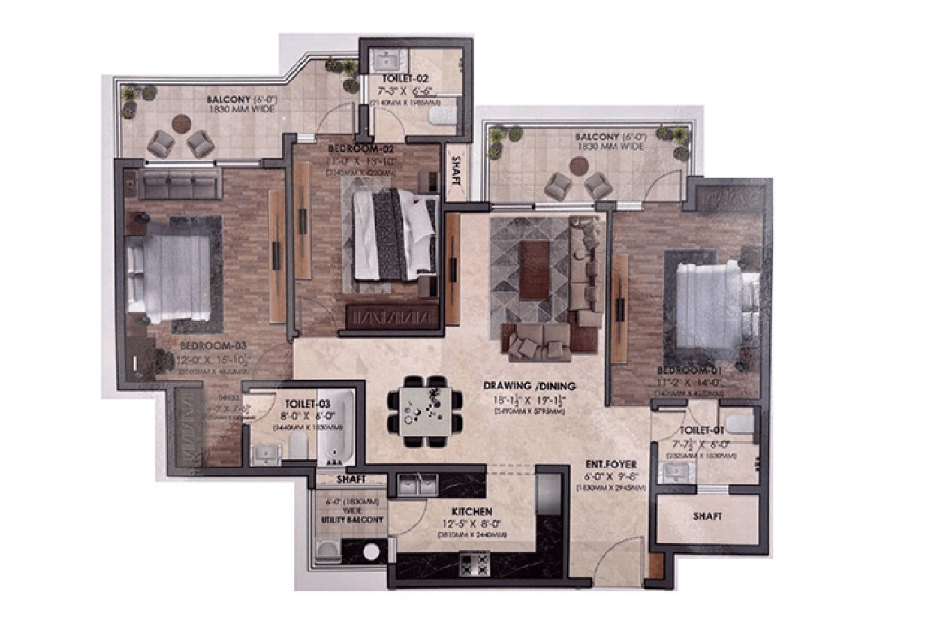 The Medallion Nova floor plan 1
