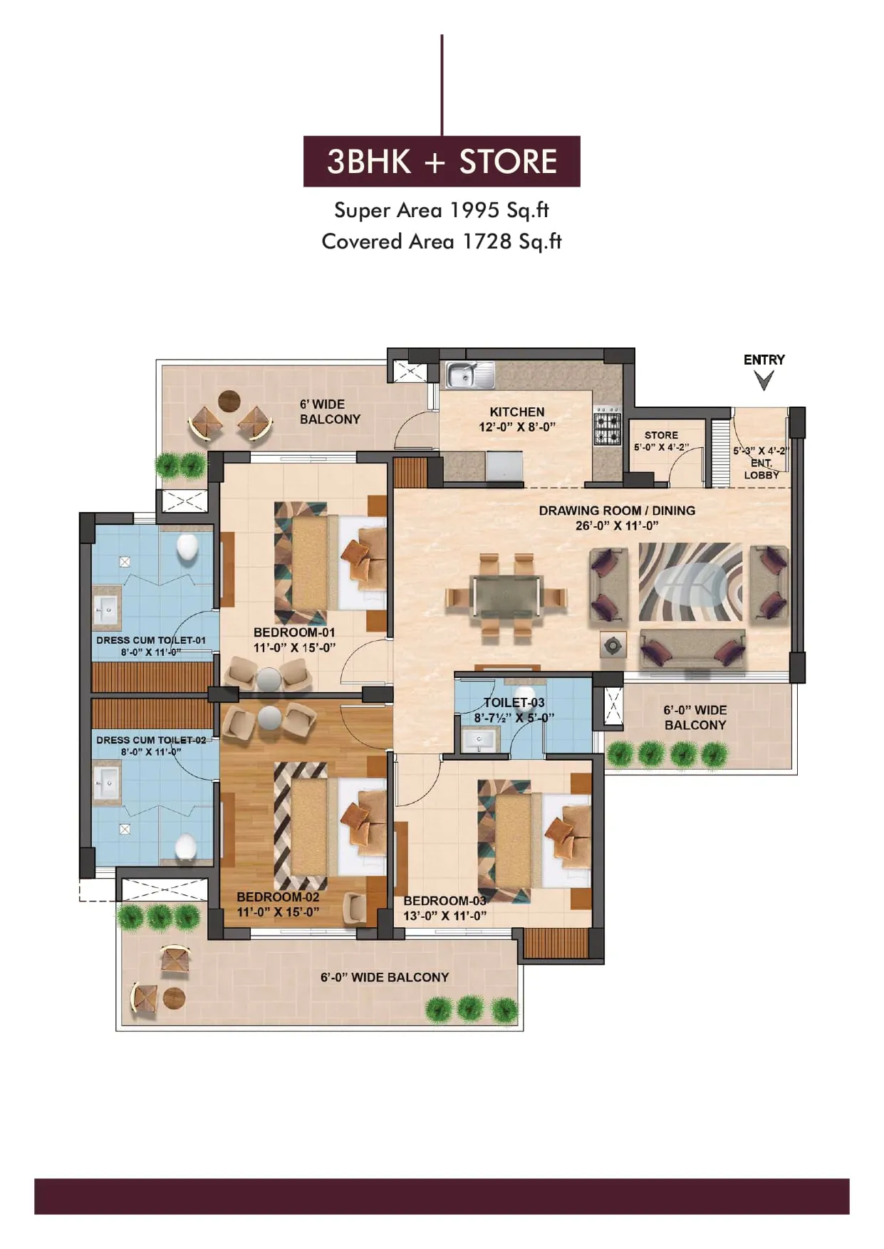 The Medallion floor plan 2