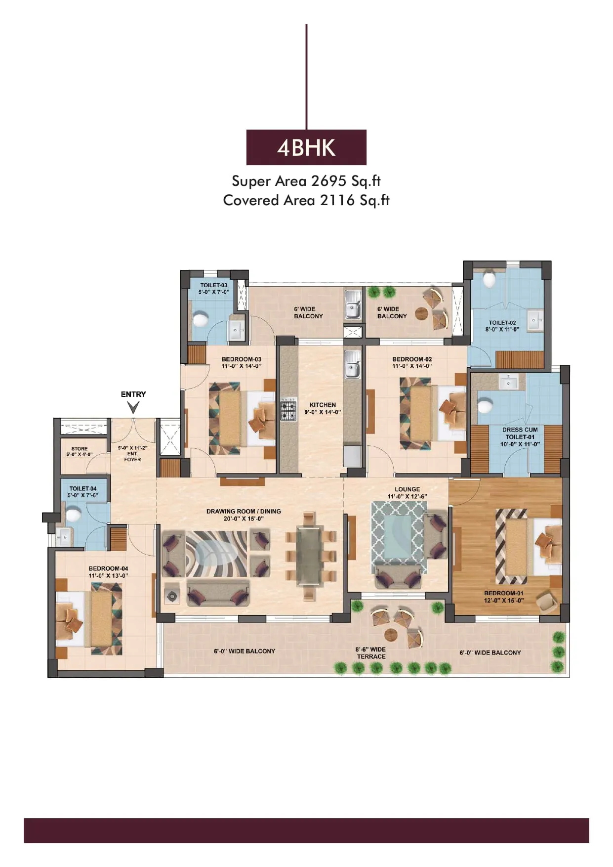 The Medallion floor plan 4