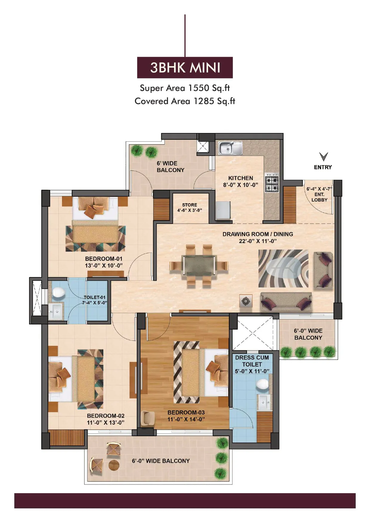 The Medallion floor plan 7
