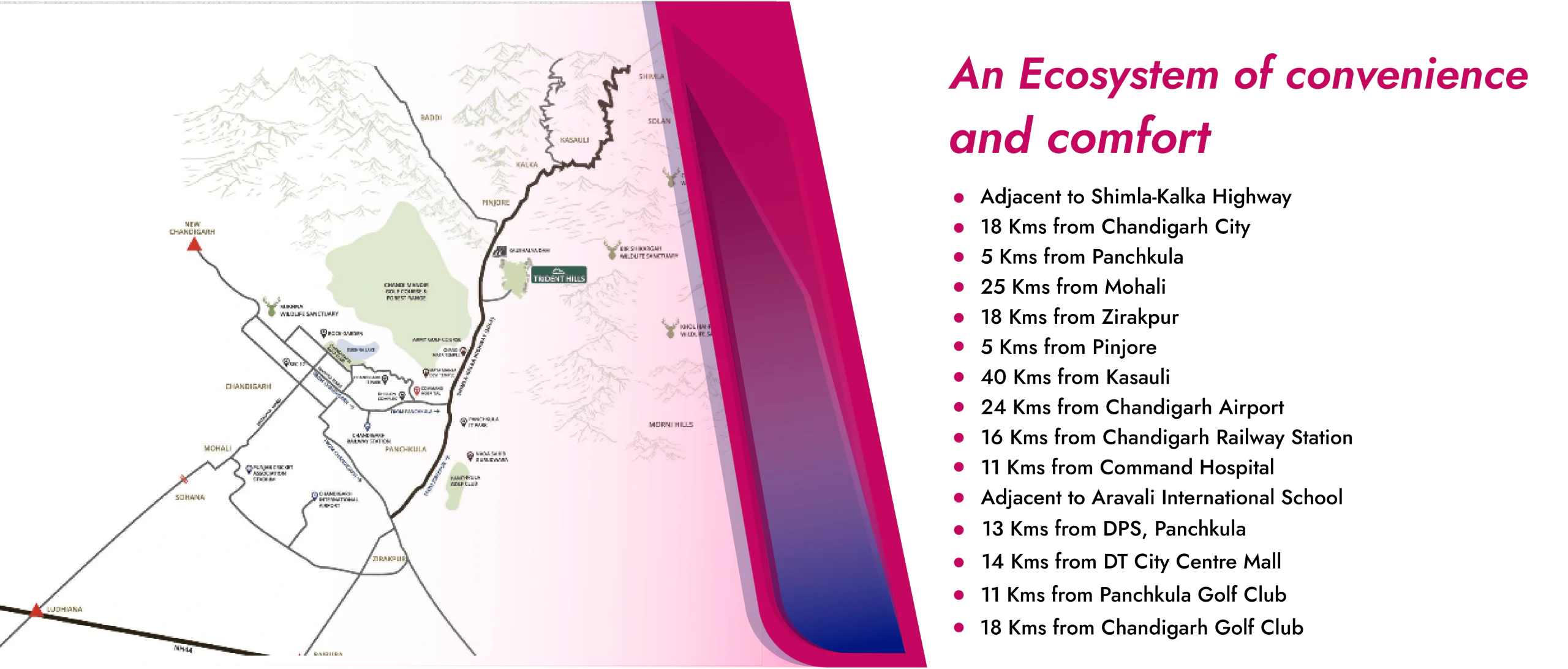 Trident Hills location map